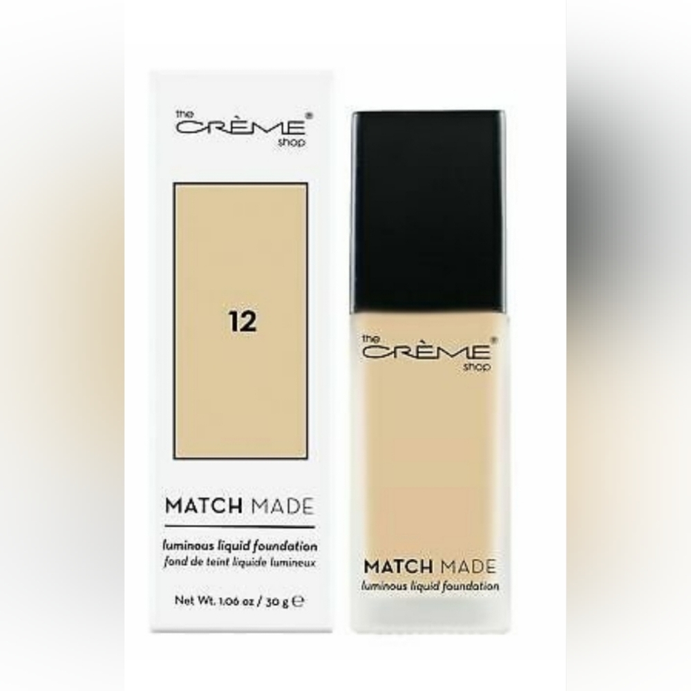 The creme shop match made the luminous liquid foundation #12